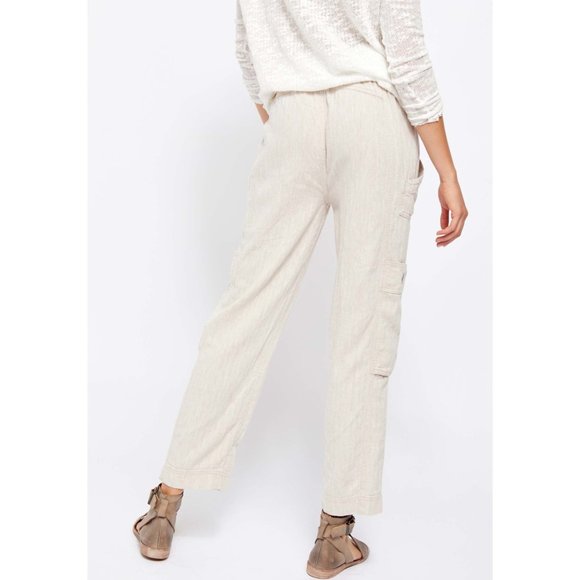 Free People Feelin Good Utility Pull-On Pants XS in Natural - Picture 3 of 11